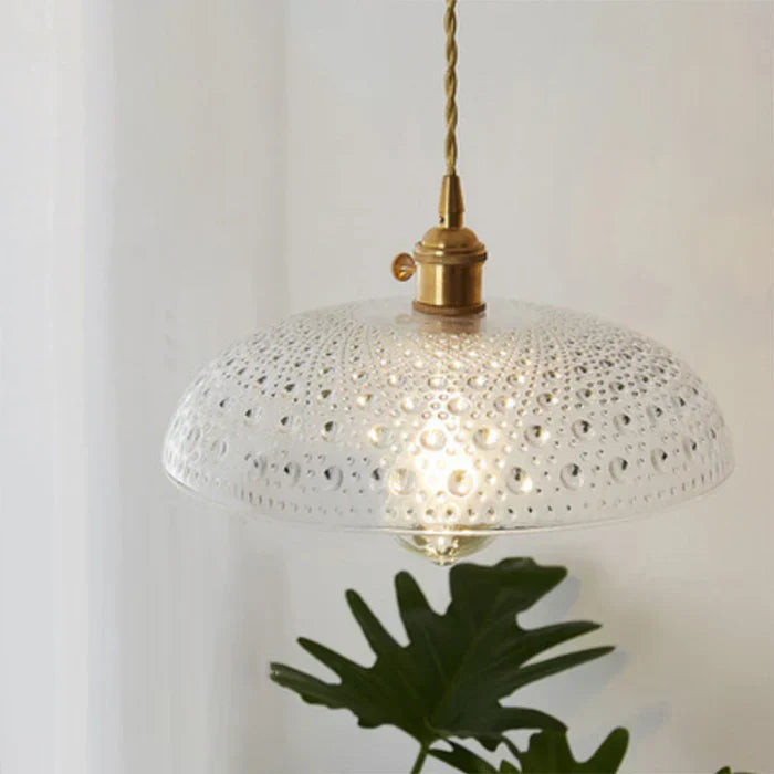 Single bulb glass pendant, perfect for kitchen island or dining room, industrial style & elegant.