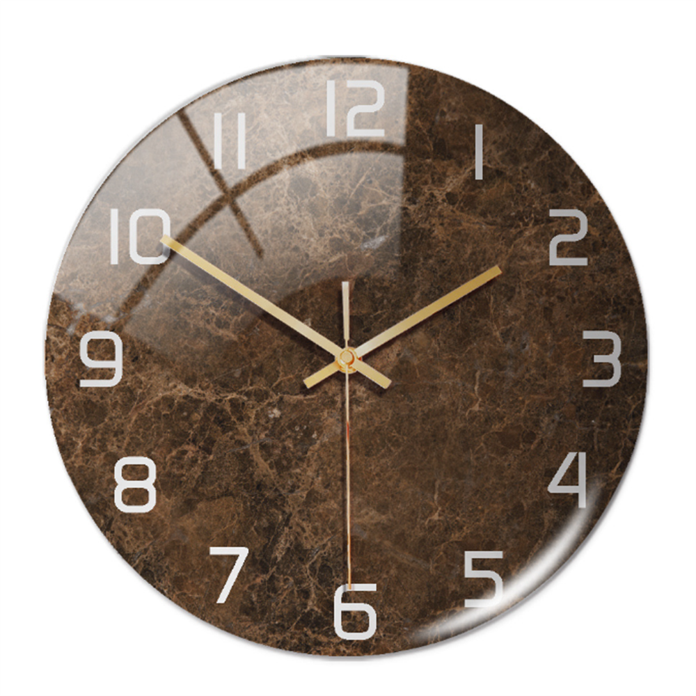 Decorative wall clock in a chic marble design, enhancing any modern living space.