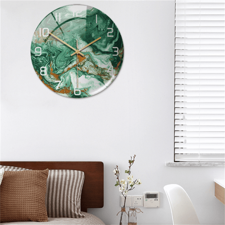 Chic decorative wall clock featuring a timeless marble style, ideal for modern decor.