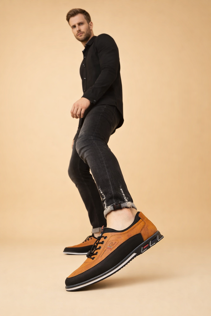 Durable men's dress shoes, stylish & comfortable, perfect versatile footwear for formal or casual events.