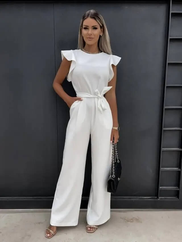 Comfortable & elegant women's one-shoulder jumpsuit, perfect for special occasions & evening parties.