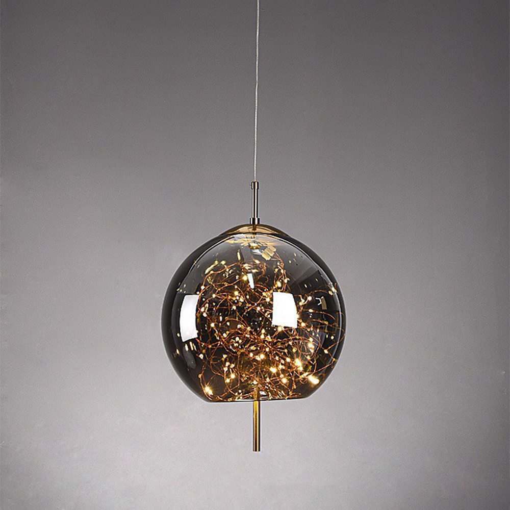 Elegant Scandinavian LED pendant light with sleek glass design; perfect for modern spaces, enhancing ambiance with soft glow.