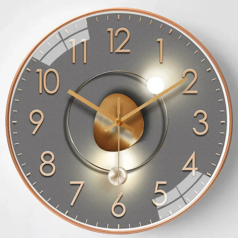 Quiet, classic wall clock, a modern elegant timepiece for any home or office.