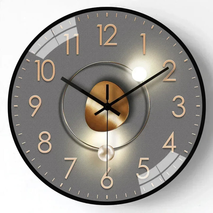 Classic elegant wall clock, a quiet timepiece enhancing any modern home or office.
