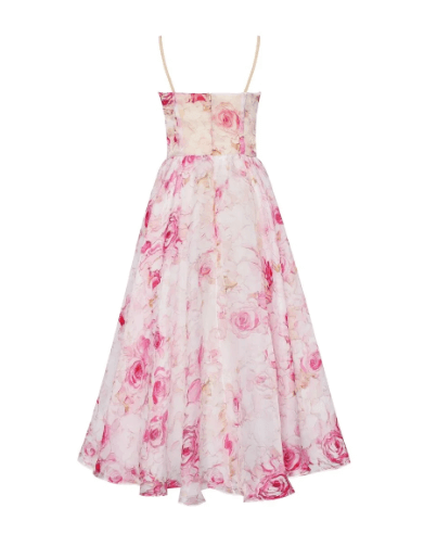 Sleeveless V-neck summer party dress for women, elegant flowy midi style in vibrant purple.