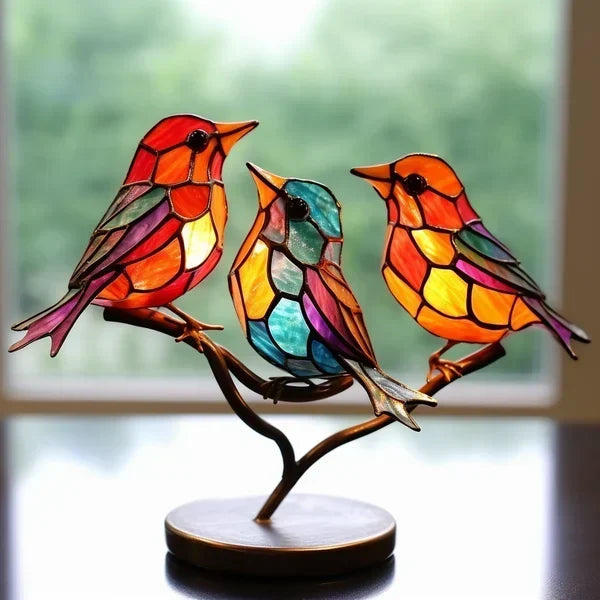 Pair of stylish minimalist bird figurines in white, enhancing modern interior design and home accents.