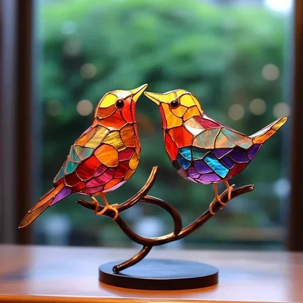 Glossy black bird art figurine, a sleek decorative sculpture for contemporary shelf and table decor.