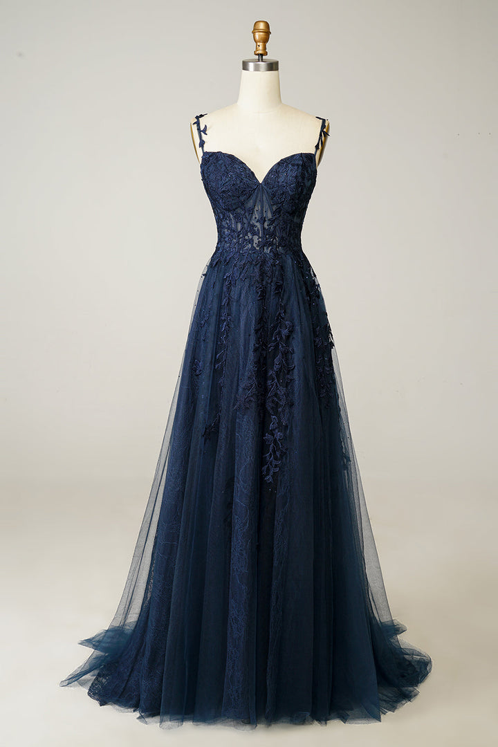 Elegant women's A-line ball gown for formal events, perfect as a prom or evening dress.