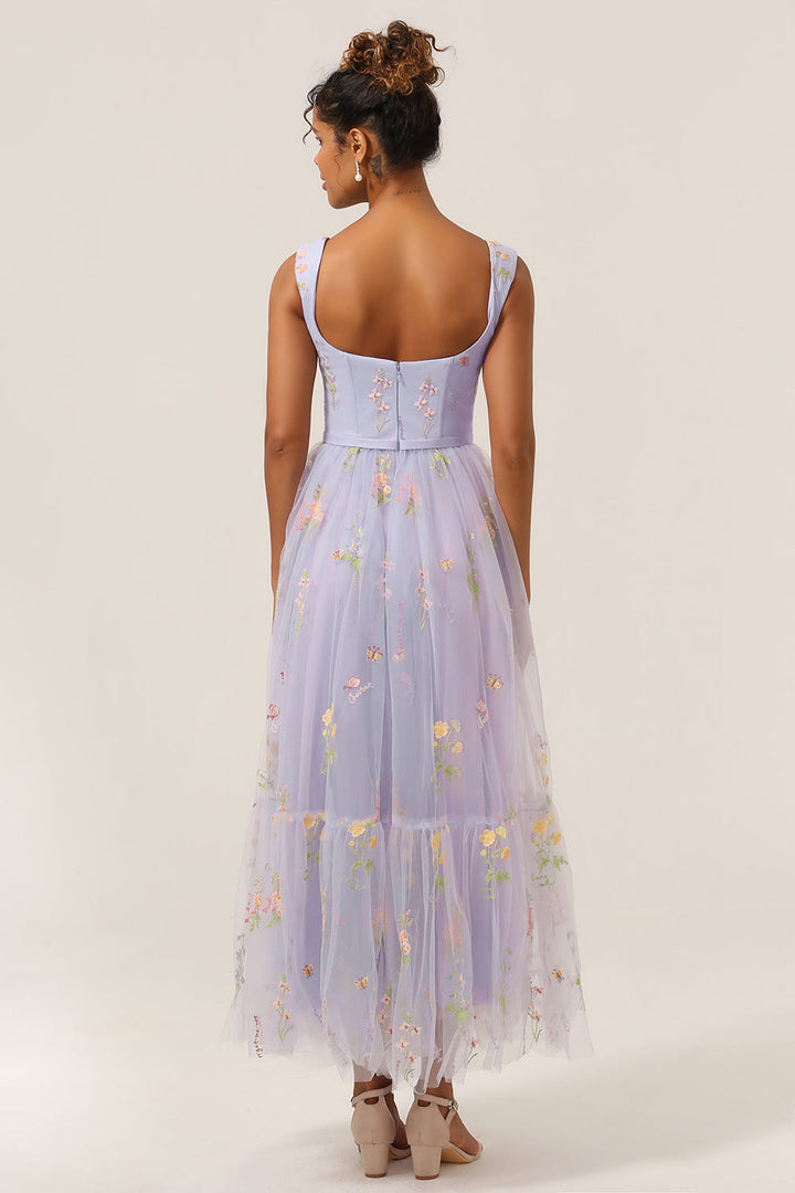 Sophisticated embroidered A-Line ball gown, a beautiful choice for women's formal events.