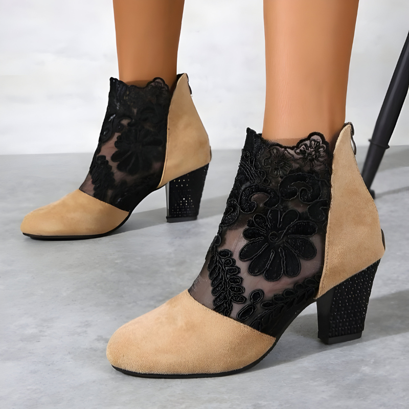 Fashionable women's ankle block heels, a versatile choice for dressy occasions or daily wear, with superior comfort.