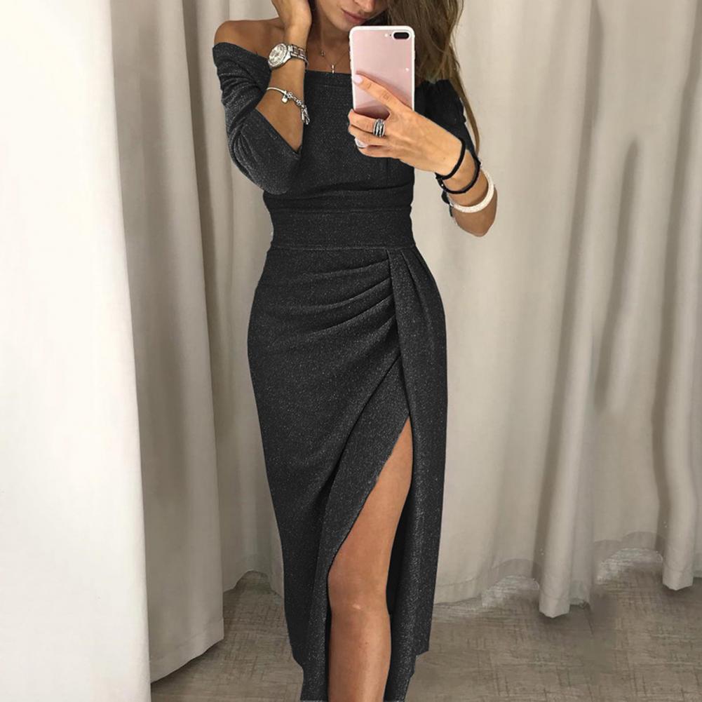 Flattering women's formal midi dress for a sophisticated look. Elegant design, suitable for office or evening events.