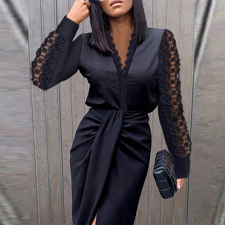 Elegant women's black summer slip dress, perfect for day to night wear or warm weather holidays. Stylish fashion.