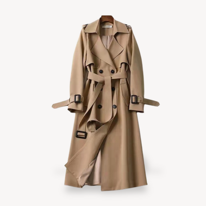 Timeless women's cotton trench coat, an elegant everyday jacket with classic style, perfect for ladies.