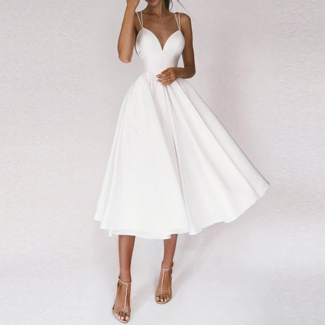Confident women's elegant versatile dress, a classy choice for formal events & sophisticated timeless style.
