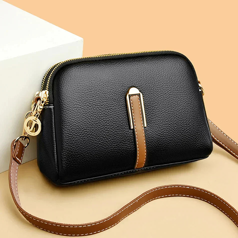 Elegant women's faux leather shoulder bag, a chic and versatile daily accessory.