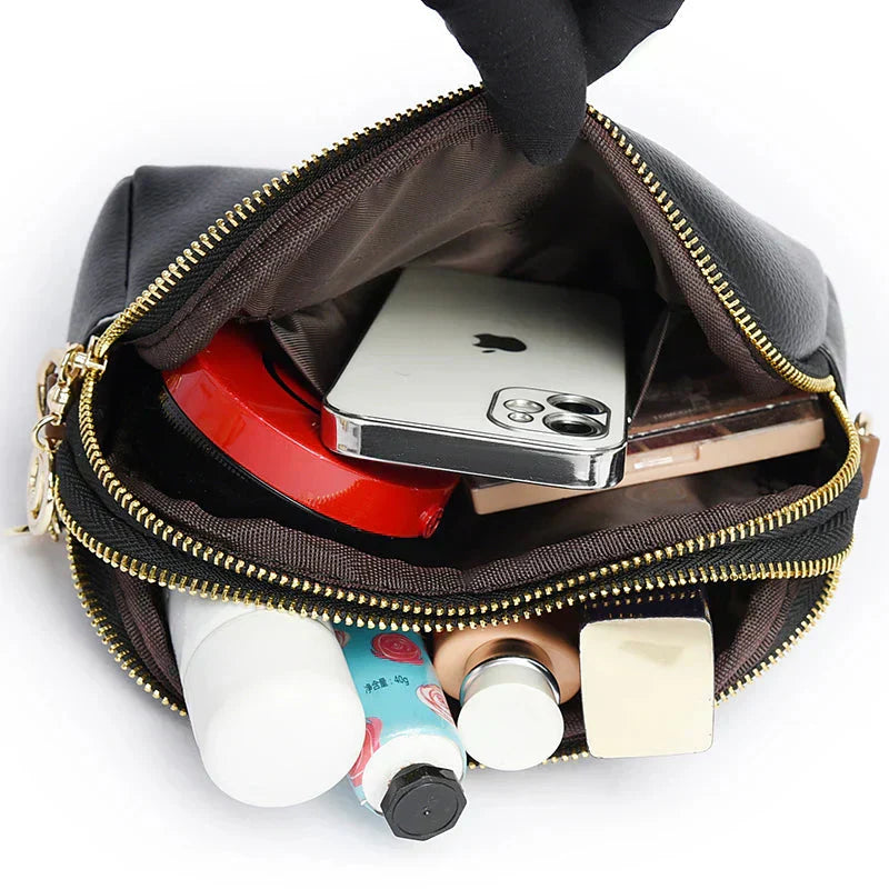 Stylish and elegant faux leather shoulder bag, a vegan handbag for women, perfect for daily wear.