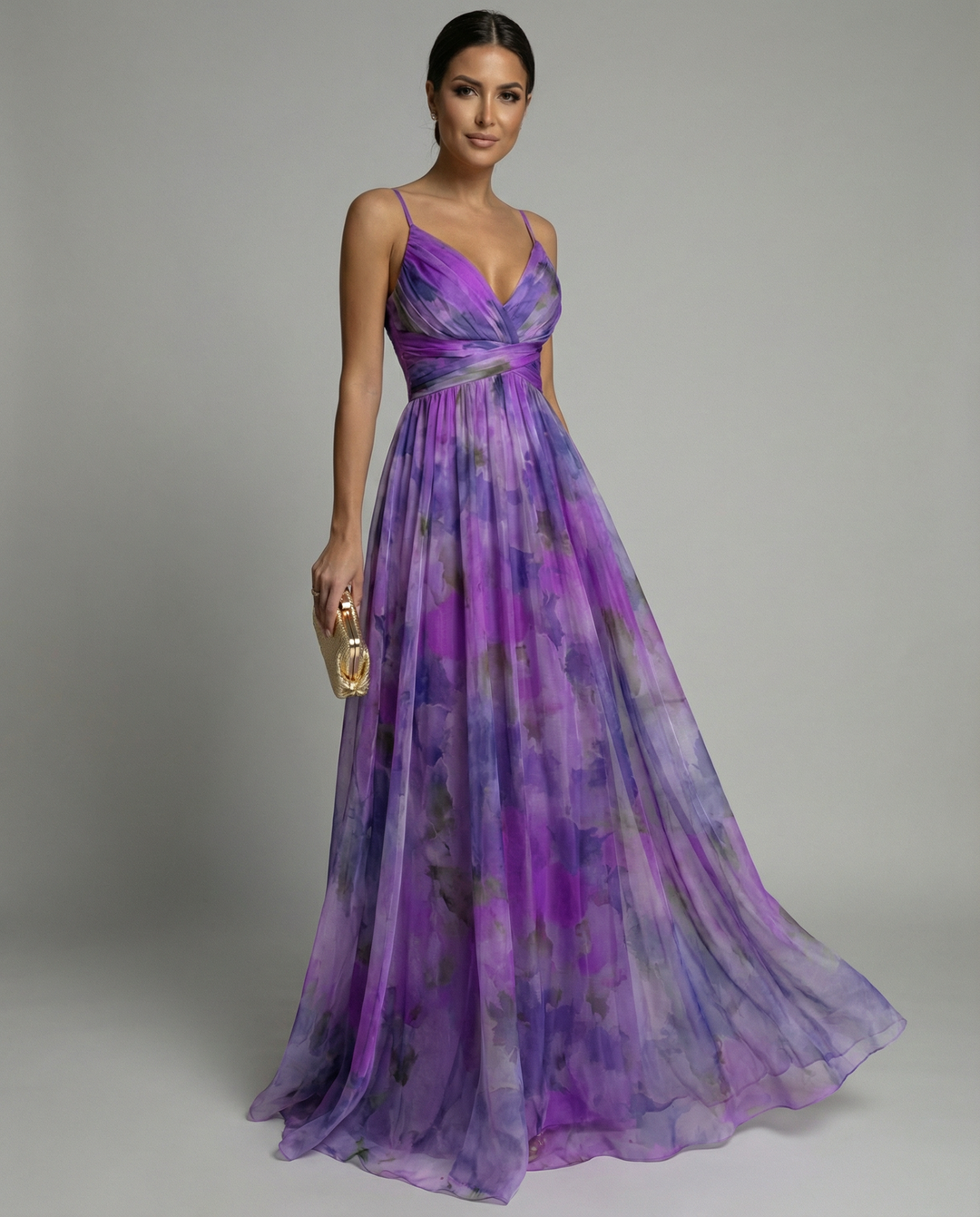 Lovely floral maxi dress for women, an elegant choice for evening wear, parties, and wedding guests.