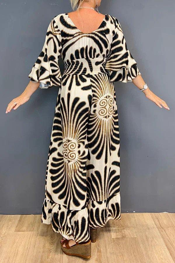 Comfortable women's floral ruffled jumpsuit, a versatile one-piece for elegant summer fashion and casual wear.