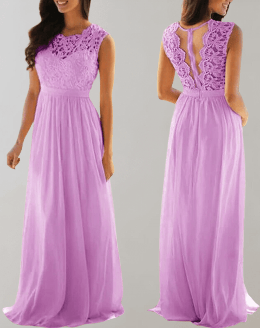Beautiful women's elegant lace maxi dress with a comfortable, flowing style, great for parties & summer fashion.