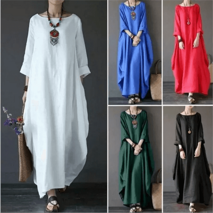 Beautiful flowy maxi dress for women, designed for elegant evening wear or chic, comfortable summer style.