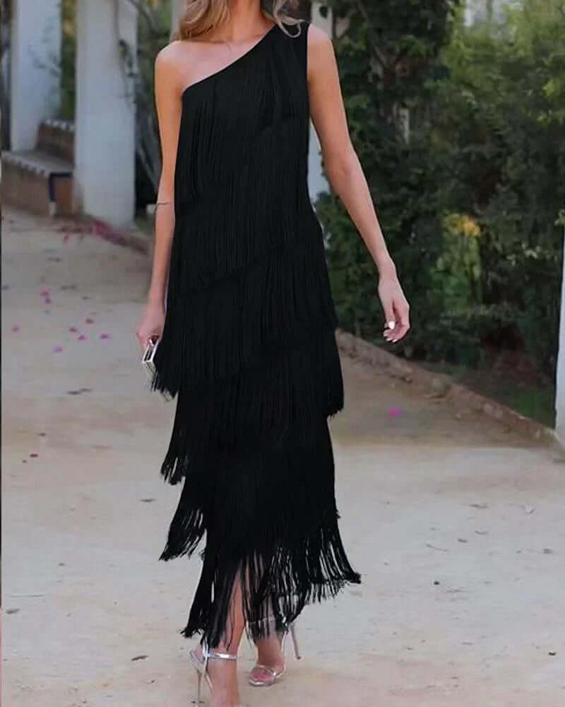 Elegant women's flowy summer maxi dress. Lightweight and comfortable, perfect for beach vacations or casual wear.