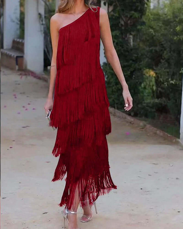 Sleeveless lightweight flowy dress for women. Ideal for summer, offering elegant style & comfortable fit.
