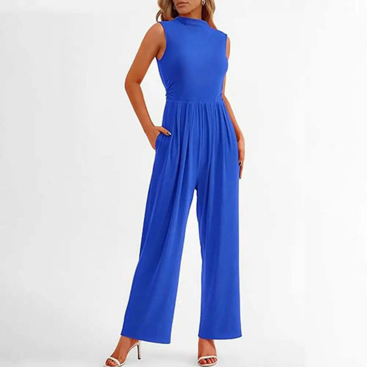 Elegant women's formal wide-leg jumpsuit, perfect for special occasions & evening wear.
