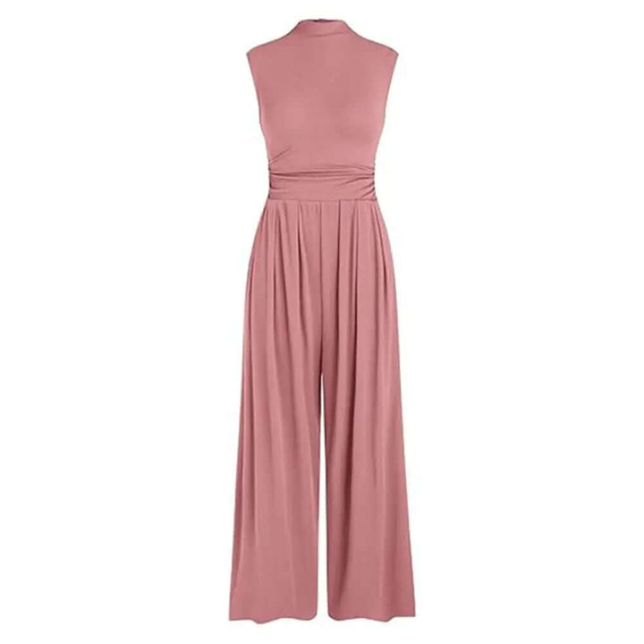 Fashionable women's wide-leg jumpsuit, a versatile and elegant formal outfit for special events.