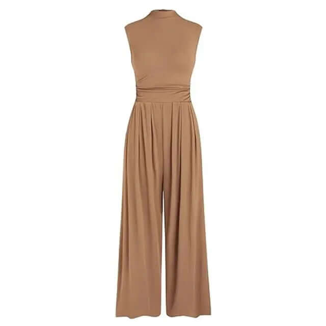 Women's formal wide-leg jumpsuit, an elegant party wear or evening outfit for special events.