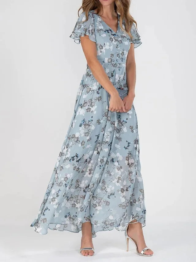Chic women's sleeveless maxi dress with tummy control. Comfortable & flowing for elegant party wear.