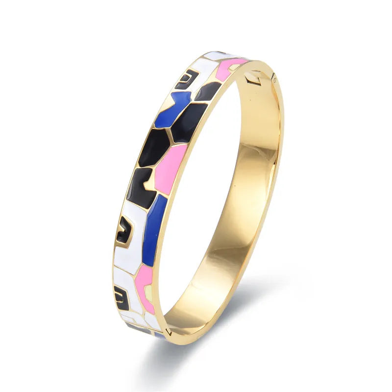 Chic gold charm geode cuff bracelet for women, adjustable & elegant, a stylish jewellery gift for her.