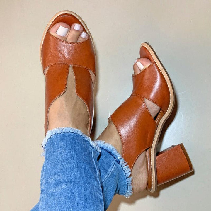 Elegant women's heeled sandals with cushioned footbed for ultimate comfort. Perfect for dress or casual.