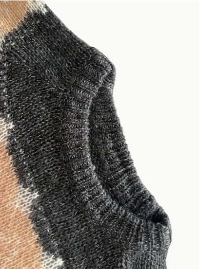 Comfortable women's elegant knitted round neck sweater. Cozy long sleeve top, fall apparel.