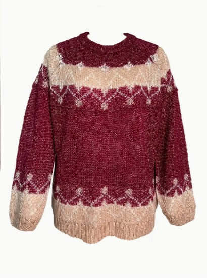 Smart casual women's elegant knitted round neck sweater, cozy long sleeve top for winter.