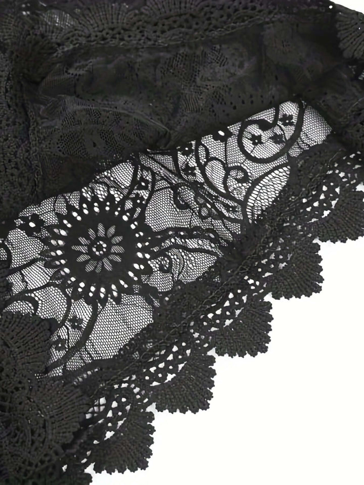 Fashionable women's lace V-neck midi dress, versatile for beach, casual, or evening wear.
