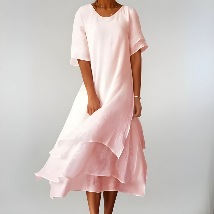 Elegant women's lightweight maxi dress, perfect for summer casual or chic vacation outfits.