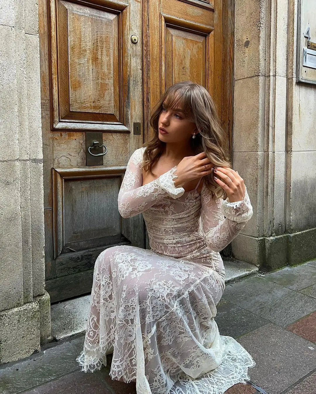 Stunning women's formal maxi dress, a perfect long evening gown for elegant wedding guests.