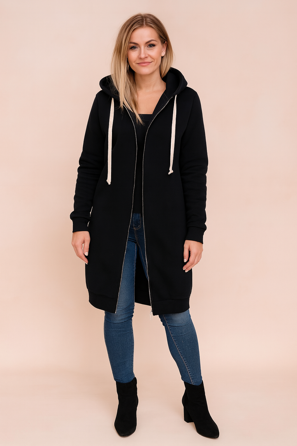 Elegant women's long sweater dress, perfect for cozy winterwear and stylish fall fashion.