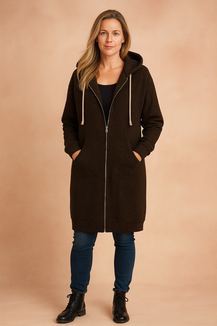 Long elegant knit sweater dress for women, a cozy winterwear essential for stylish fall fashion.