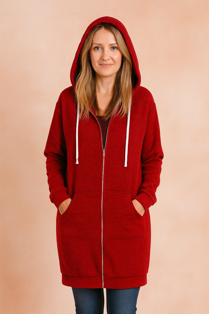 Versatile women's long sweater dress, elegant, cozy knitwear for comfortable fall & winter fashion.