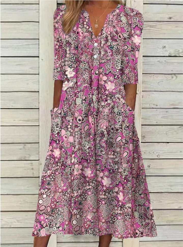 Flattering and comfortable elegant maxi dress for women, suitable for spring parties, formal, or casual chic wear.