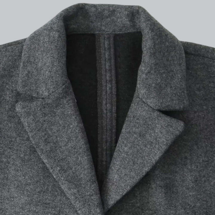 Women's elegant open front trench coat. Long wool blend, loose fit outerwear for fall & winter fashion.