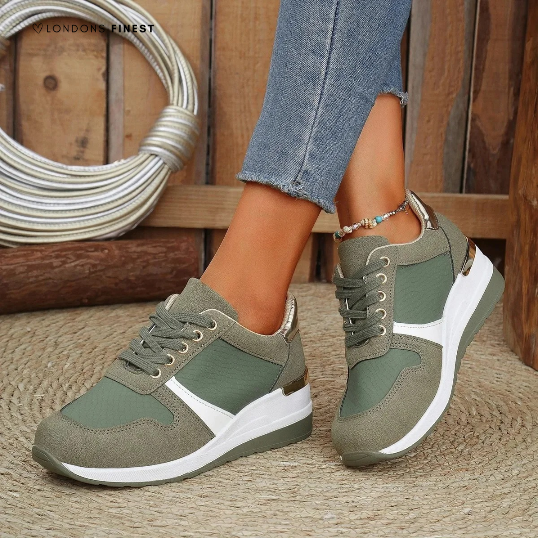 Lightweight women's comfort shoes with advanced arch support, cushioning, and stability for everyday wear. Relieves foot pain.