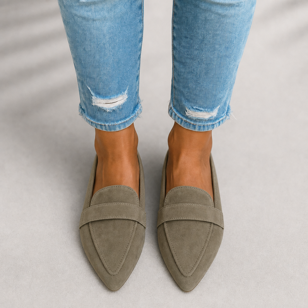 Versatile women's pointed toe slip-on loafers, ideal elegant footwear for professional work and casual outings.