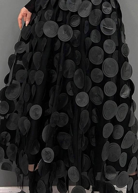 Chic women's polka dot tulle midi skirt. A-line silhouette, perfect elegant occasionwear.