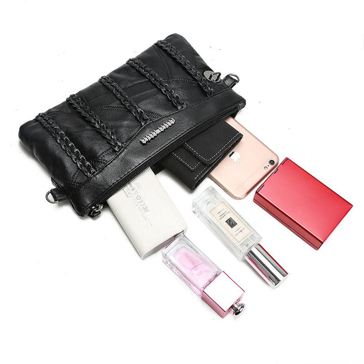 Chic PU leather women's crossbody bag, a versatile handbag and clutch with a roomy design.