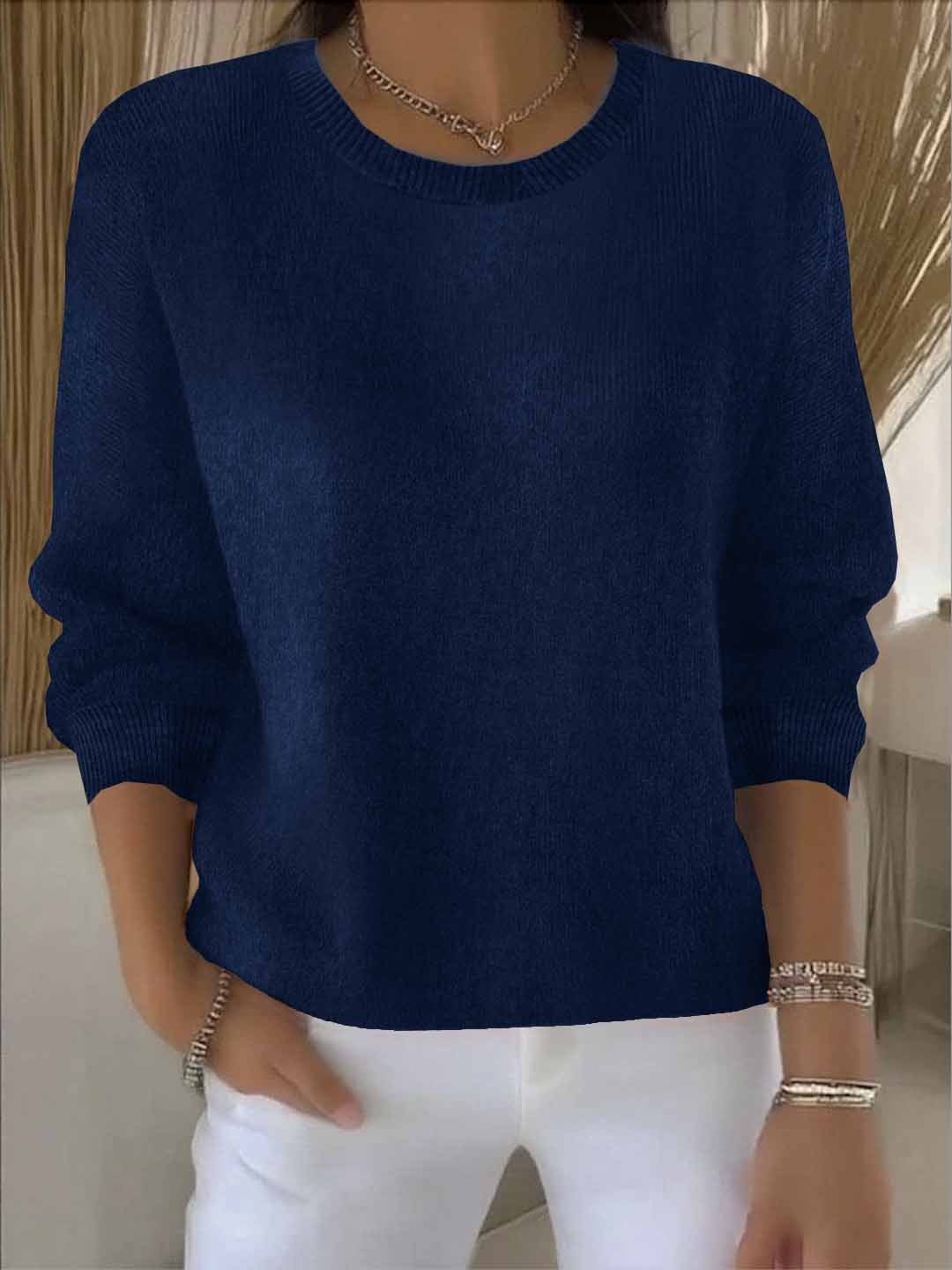 Sophisticated women's sweater for elegant cozy style, perfect for autumn & winter.