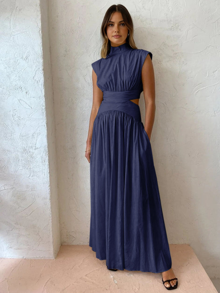 Sophisticated women's formal maxi dress with sleeveless design, ideal for evening wear, parties & formal occasions.