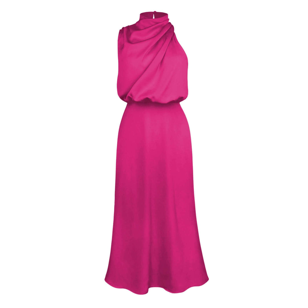 Glamorous women's satin formal dress, perfect for evening wear & events.