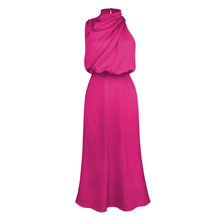Glamorous women's satin formal dress, perfect for evening wear & events.